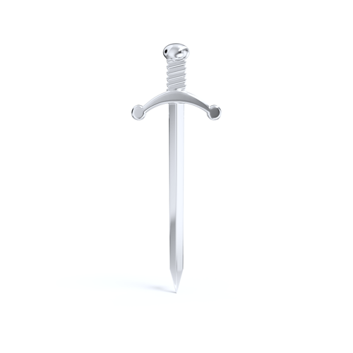 Sterling Silver Memorial Kilt Pin with Ashes