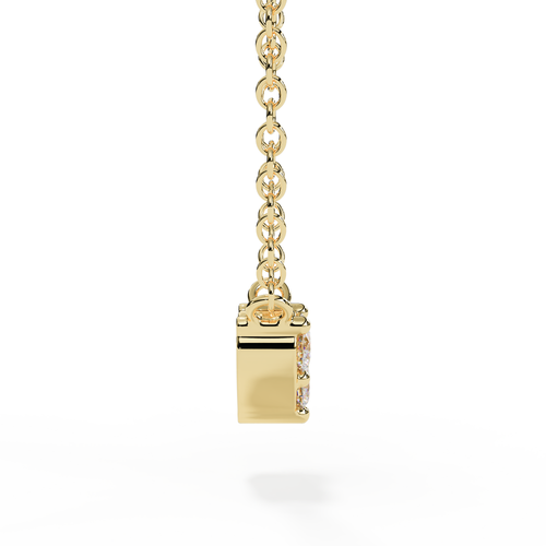 heart and diamond ashes yellow gold pendant design