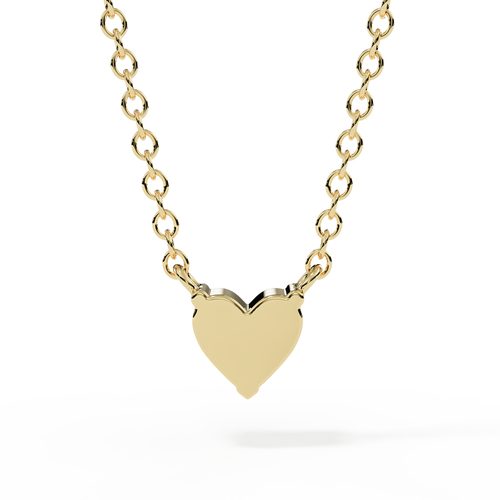 yellow gold three diamond heart ashes pendant