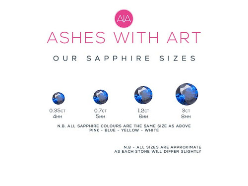Knife Edge Blue Sapphire and Diamond Trilogy Ashes Ring