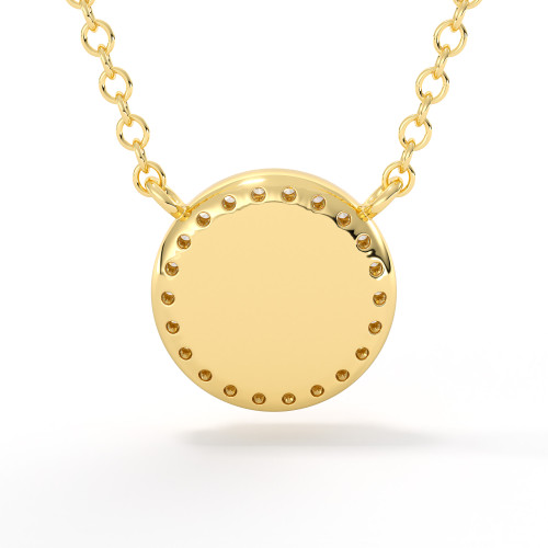 Diamond Halo Ashes and Glass Pendant Necklace