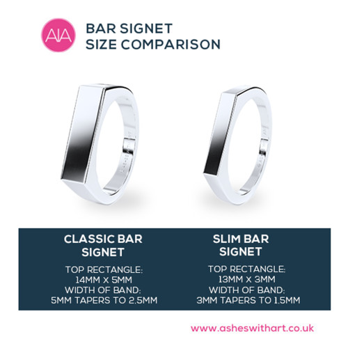 Classic Bar Signet Ashes Ring