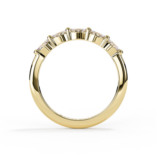18ct yellow gold Marquise Eternity Ring with slim D-shaped profile and secrets ashes chamber.