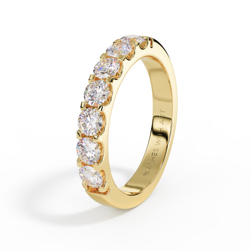 Yellow Gold Memorial Askes Stacking Diamond Ring