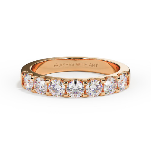 Diamond Stacking rose gold eternity ashes ring