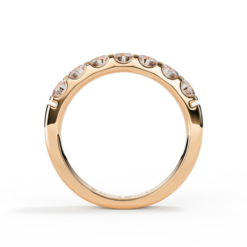 Solid 9ct Rose Gold Ashes or Hair Stacking Eternity Ring with Diamonds