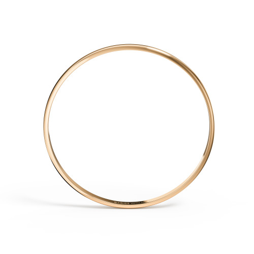 Ashes Memorial Bangle in 18ct Rose Gold with D Shaped Profile, 3mm
