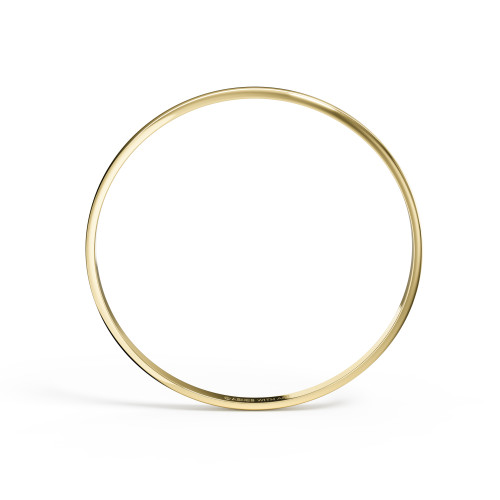 18ct Yellow Gold D-Shaped Ashes Bangle