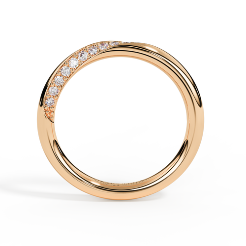 Ashes or Hair Diamond Eternity Rose Gold Twist Ring