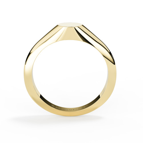 memorial ashes signet ring yellow gold