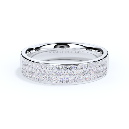 sterling silver 57 diamond stone eternity ashes memorial ring