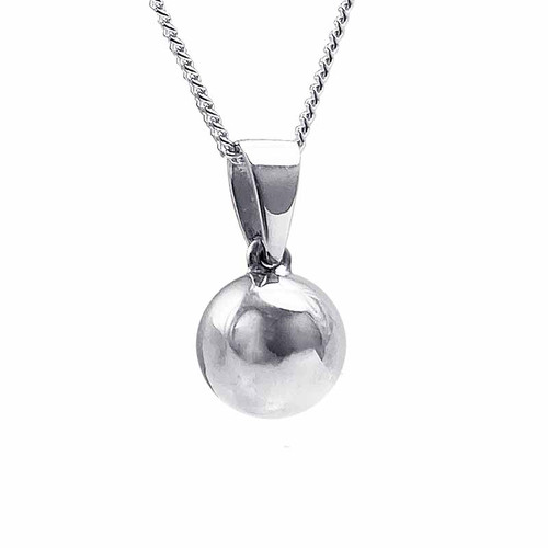 Silver Orb Memorial Pendant With Ashes