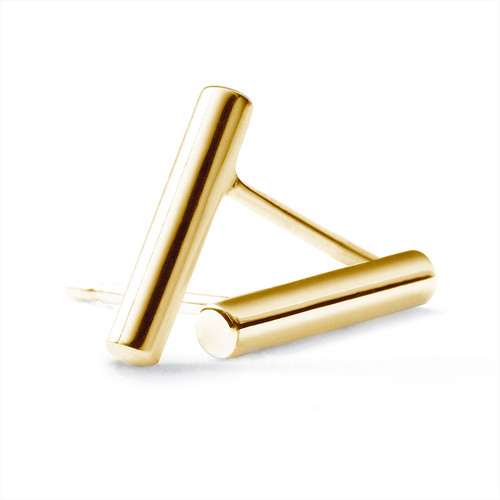 small gold ashes earrings