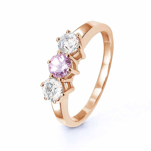 pink sapphire and diamond ashes ring