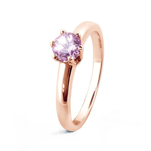 pink sapphire rose gold ashes ring