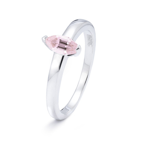 white gold pink sapphire marquise ring