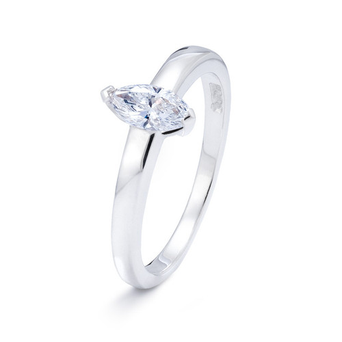 crystal marquise ashes ring in sterling silver