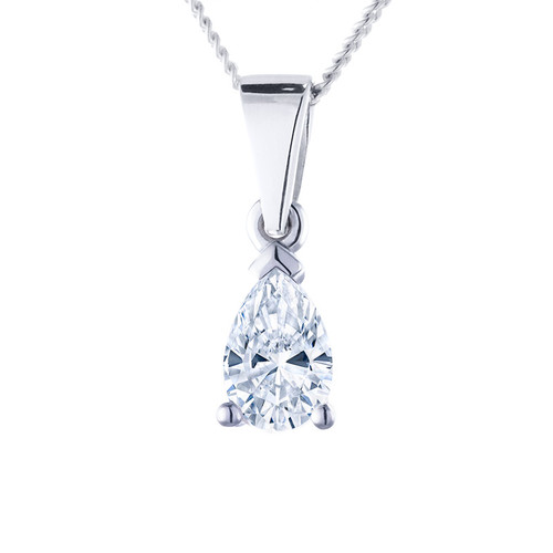 pear cut crystal ashes necklace