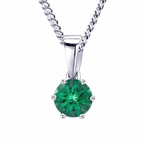 single emerald ashes necklace