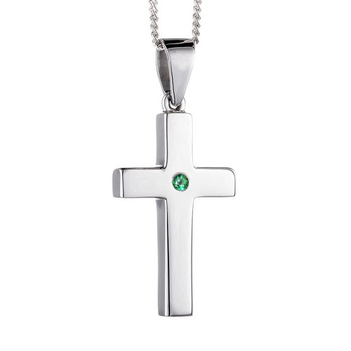 ashes cross with emeralds