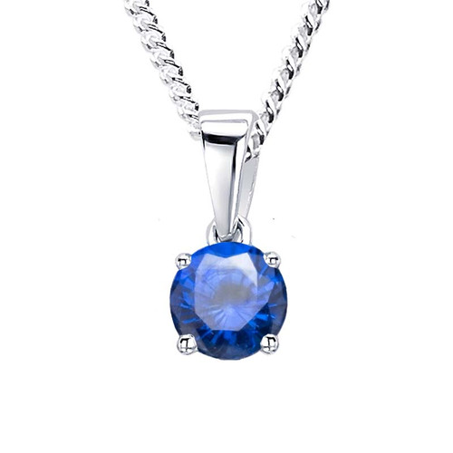 blue sapphire pendant with ashes