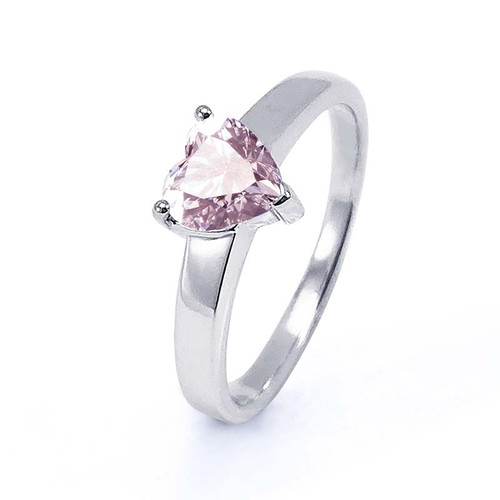 pink sapphire heart ashes ring