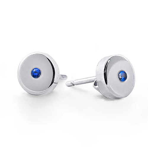 Blue Sapphire Ashes Earrings
