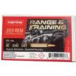 Norma Range & Training Rifle Ammunitioin .223 Rem 62 gr FMJ 3140 fps 1000/ct Case