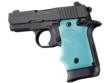 Hogue Rubber Grip with Finger Grooves for SIG Sauer P938 Ambi Safety-Aqua