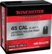 Winchester JHP Bullets .45 cal .451" 230gr 100/ct
