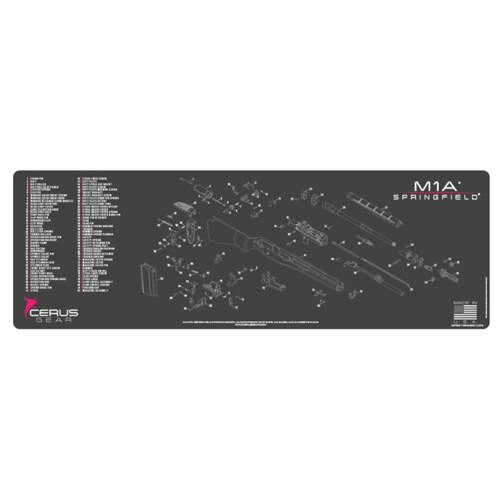 SPRINGFIELD M1A SCHEMATIC RIFLE PROMAT - CHARCOAL GRAY/PINK