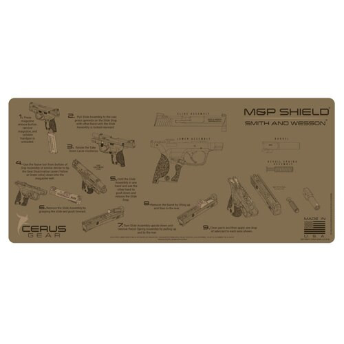 M&P SHIELD INSTRUCTIONAL PROMAT - COYOTE TAN