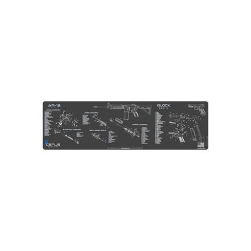 AR15 & GLOCK SCHEMATIC COMBO MAGNUM XXL PROMAT - CHARCOAL GRAY/CERUS BLUE