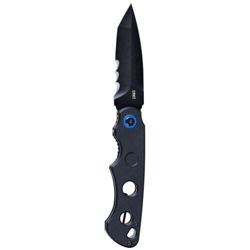"A.B.C. KNIFE - BLACK, TANTO POINT, VEFF SERRATIONS, 3.39\ BLADE"""