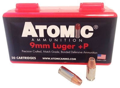 50RD 10BX/CSATOMIC 9MM LUGER +P 124GR JHP