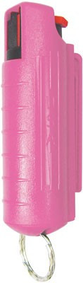 CASE W/ KEY RING 1/2 OZ.PSP PEPPER SPRAY w/ PINK HARD 