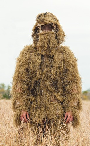 5 PIECE ADULT MEDIUM/LARGERED ROCK GHILLIE SUIT DESERT 