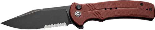 BURGUNDY G10/BLACK STONEWASHCIVIVI KNIFE COGENT 3.47" 