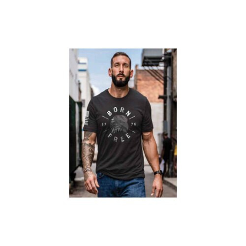 MENS EAGLE T-SHIRT - BLACK, MEDIUM