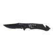 Smith & Wesson Extreme Ops Folding Knife 3-1/2" Clip Point Blade Black with Glass Breaker and Strap Cutter