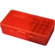 MTM Ammo Box for .41/.44 Mag/.45 LC 50 Rounds Clear Red