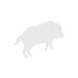 Birchwood Casey AR500 3/8" Silhouette Plate Target 3-Hole Boar