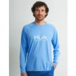 Huk Vented Pursuit Long Sleeve Shirt Marolina Blue L