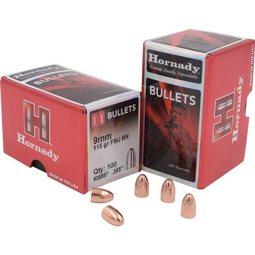 HRNDY FMJ-RN 9MM .355 115GR 100CT