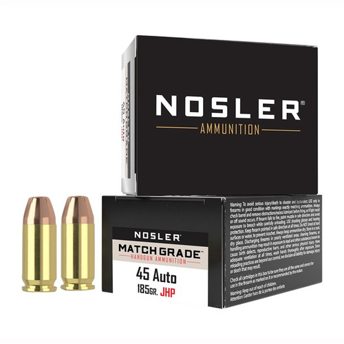45 AUTO 185GR JACKETED HOLLOW POINT 20/BOX