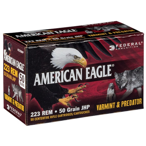 AMERICAN EAGLE 223 50GR JHP V&P 50BX