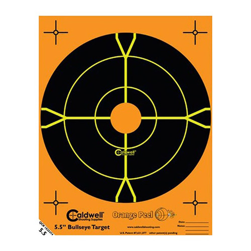 5.5'' ORANGE PEEL BULLSEYE TARGET 25 PACK