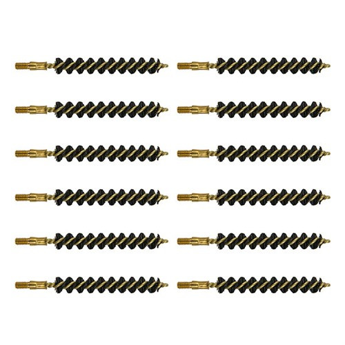 8MM HEAVY WEIGHT NYLON RIFLE BRUSH 12 PACK