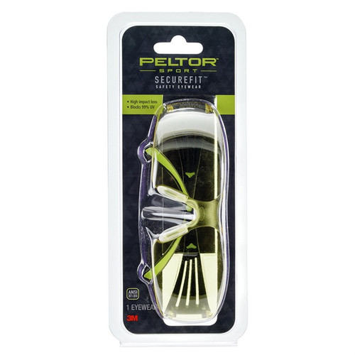 AMBER SECUREFIT  SHOOTING GLASSES BLACK