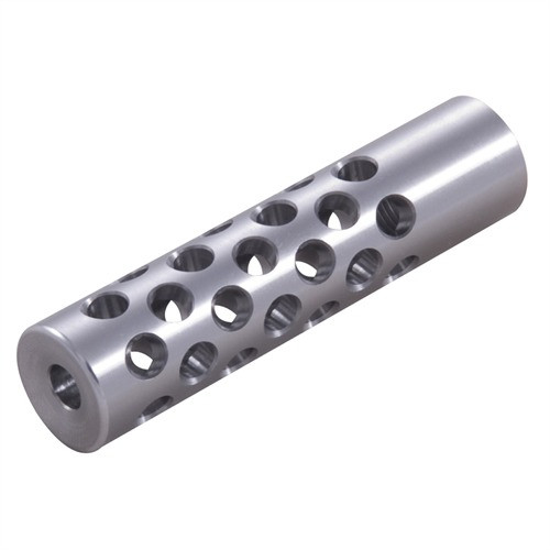 #2 MUZZLE BRAKE 22 CALIBER 1/2-28 CHROME MOLY SILVER